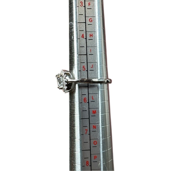 Moissanite 1.0 CT Halo Ring in Sterling Silver GRA CERTIFIED NWT - Picture 6 of 13